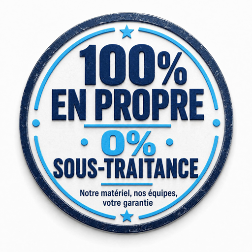 Sceau de garantie Prestige Signature : 100% des interventions réalisées en propre, sans aucune sous-traitance, pour une expertise subaquatique maîtrisée et fiable.